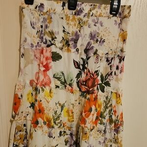 New Directions Floral Skater Skirt - Multicolor